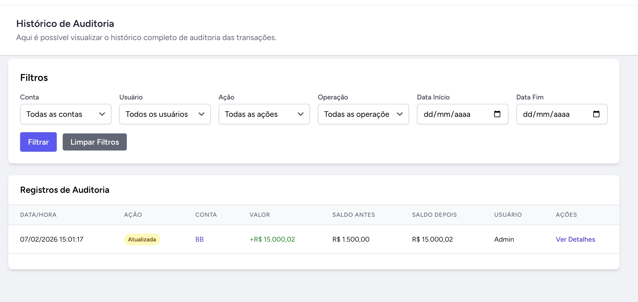 Auditoria Completa